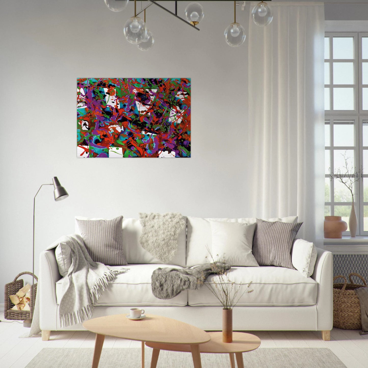 Untitled  SFP94-23  SF94-036  - Sam Francis Brushed Aluminum Print - 70x100 cm / 28x40 inches | Sam Francis Aluminum Print | Sam Francis Prints
