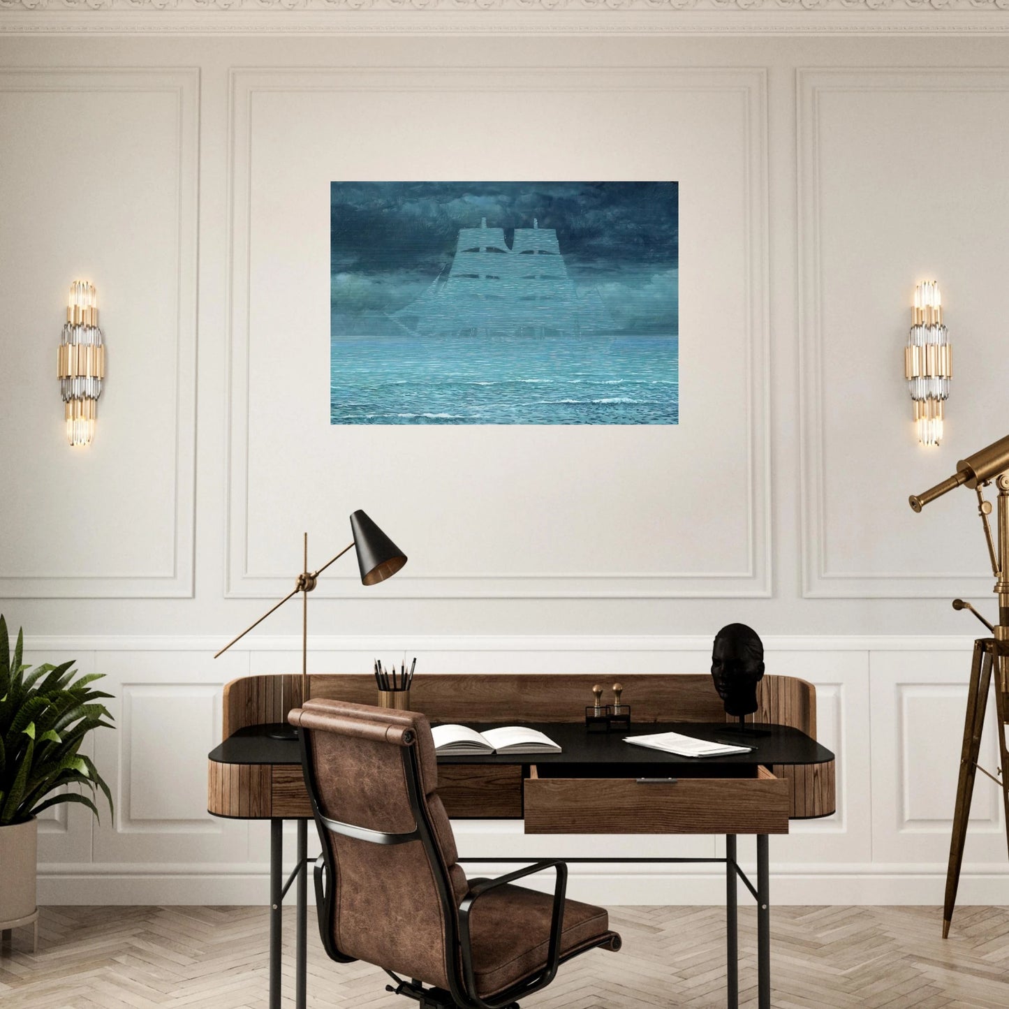 THE SEDUCER 1953 1 - Rene Magritte Brushed Aluminum Print - 70x100 cm / 28x40 inches | Rene Magritte Aluminum Print | Rene Magritte Prints