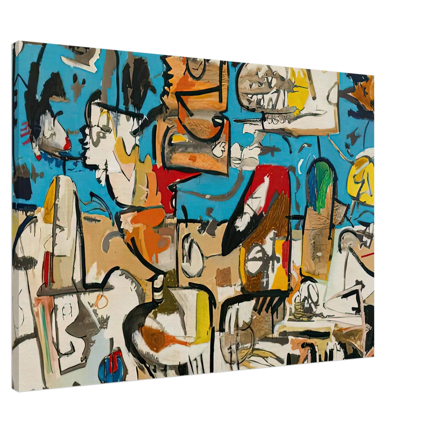 Helen Frankenthaler - Untitled, 1951- Wall Art - 60x80 cm / 24x32 inches - Premium Wooden Framed Poster With Fine Art Paper-canvas - Black frame