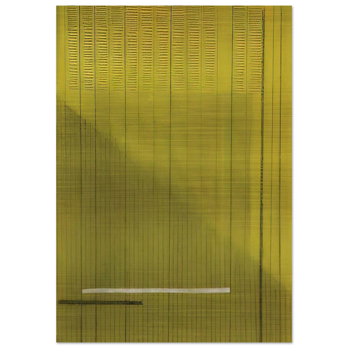 Grigio  Giallo Gray and Yellow - 1966 - Bice Lazzari Brushed Aluminum Print - 70x100 cm / 28x40 inches | Bice Lazzari Aluminum Print | Bice Lazzari Prints