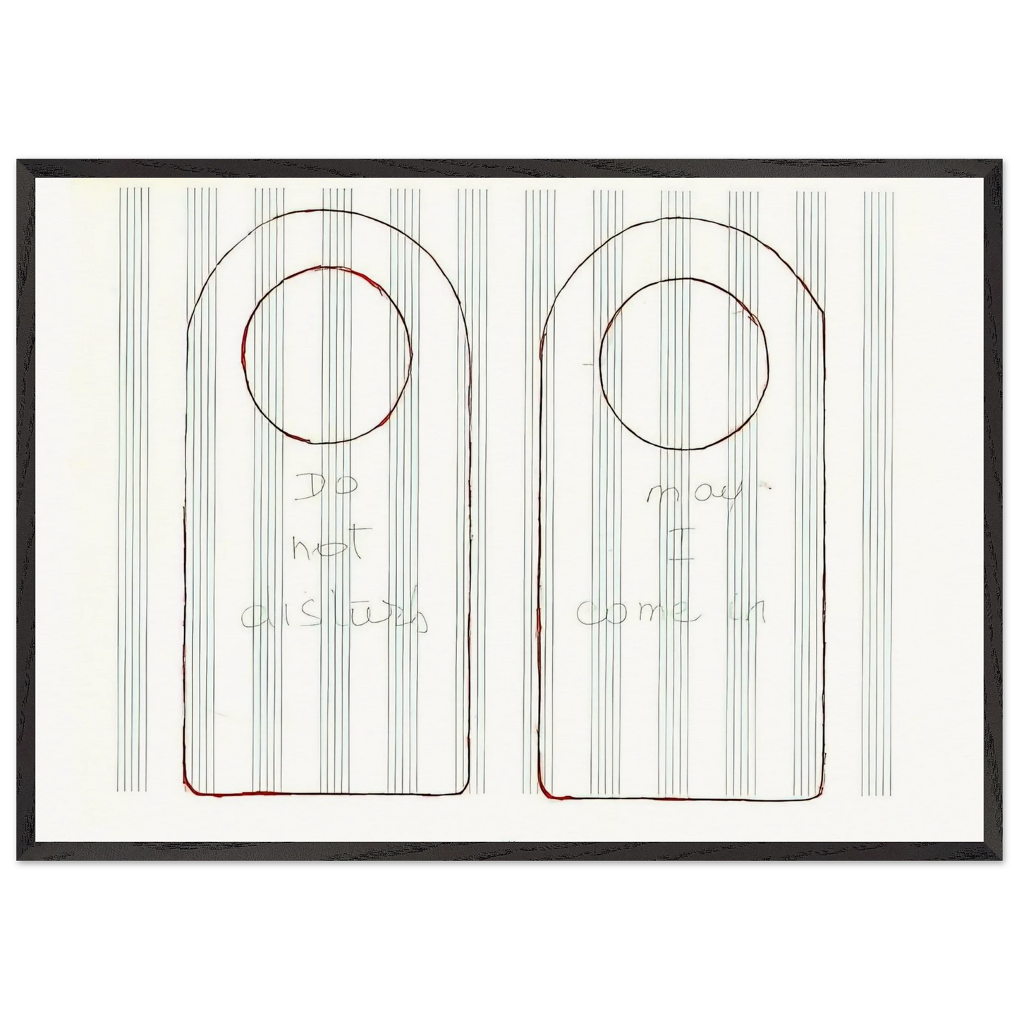 UNTITLED 1995 3 - Louise Bourgeois 70x100 cm / 28x40 inches Framed Art Print – Black Wooden Frame