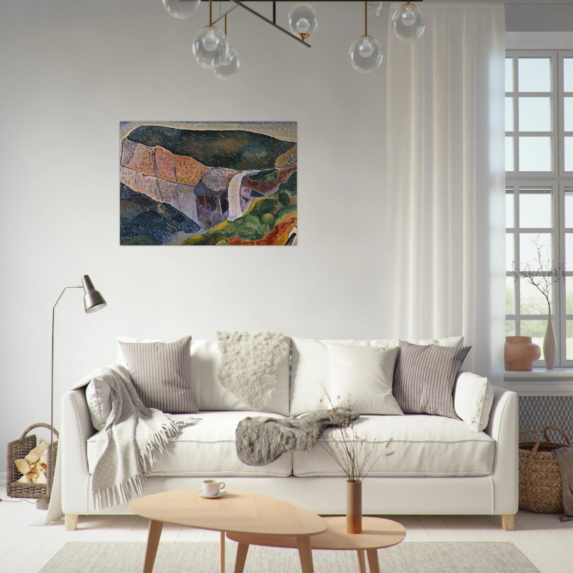 Govett's Leap - 1933 - Grace Cossington Smith Brushed Aluminum Print - 70x100 cm / 28x40 inches | Grace Cossington Smith Aluminum Print | Grace Cossington Smith Prints