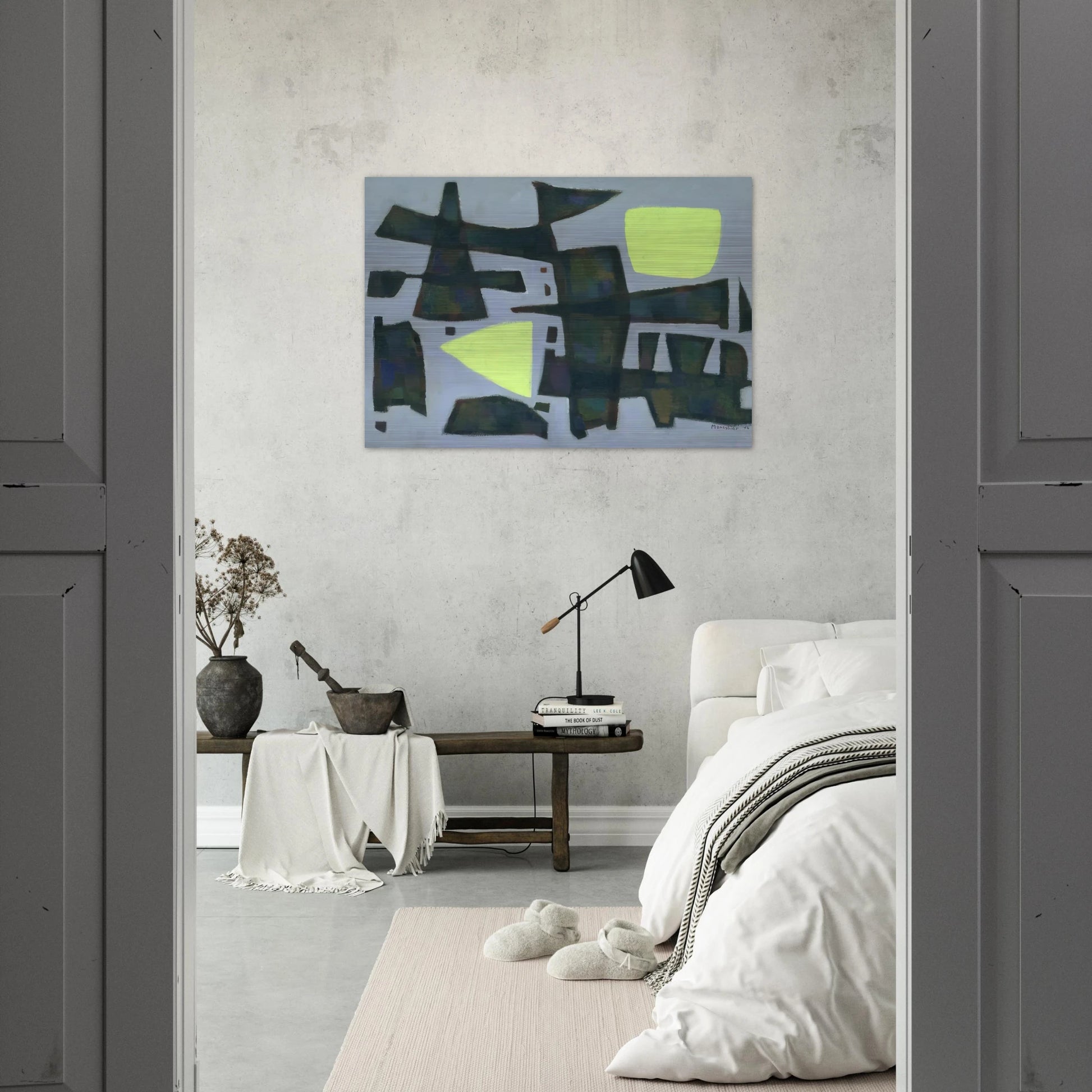 -12° - 1956 - Alfred Manessier Brushed Aluminum Print - 70x100 cm / 28x40 inches | Alfred Manessier Aluminum Print | Alfred Manessier Prints