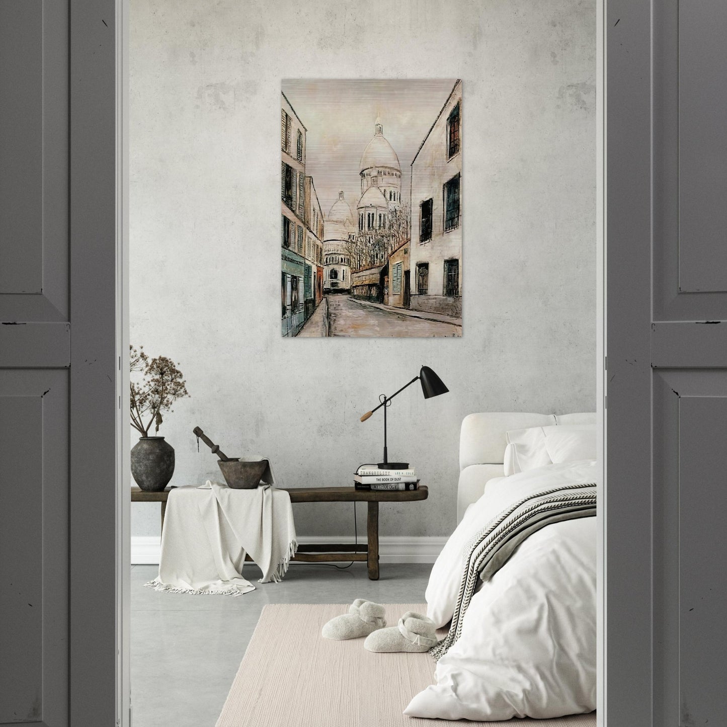 SACRE COEUR 1 - Maurice Utrillo Brushed Aluminum Print - 70x100 cm / 28x40 inches | Maurice Utrillo Aluminum Print | Maurice Utrillo Prints