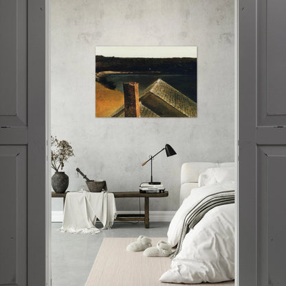 END OF OLSONS - Andrew Wyeth Brushed Aluminum Print - 70x100 cm / 28x40 inches | Andrew Wyeth Aluminum Print | Andrew Wyeth Prints