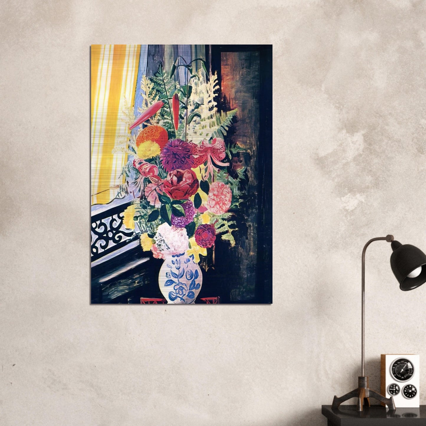 BOUQUET OF VARIOUS FLOWERS 1927 - Moise Kisling Brushed Aluminum Print - 70x100 cm / 28x40 inches | Moise Kisling Aluminum Print | Moise Kisling Prints
