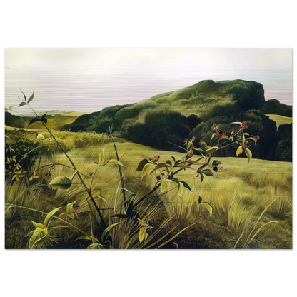 BLACKBERRY PICKER - Andrew Wyeth Brushed Aluminum Print - 70x100 cm / 28x40 inches | Andrew Wyeth Aluminum Print | Andrew Wyeth Prints