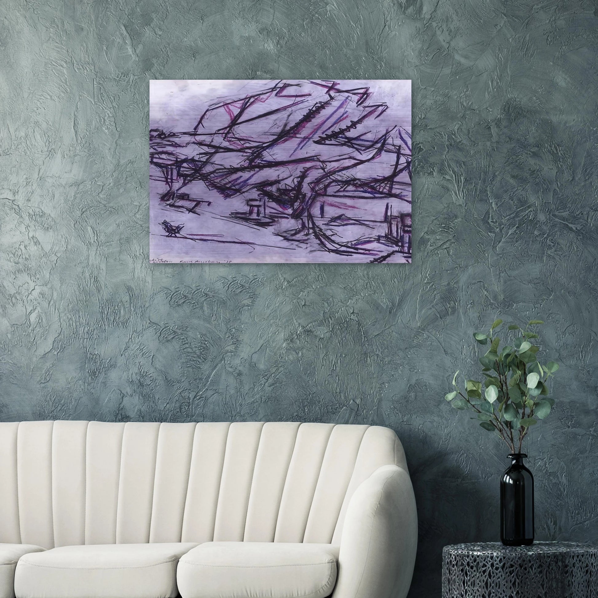 TREE AT TRETIRE - Frank Auerbach Brushed Aluminum Print - 70x100 cm / 28x40 inches | Frank Auerbach Aluminum Print | Frank Auerbach Prints