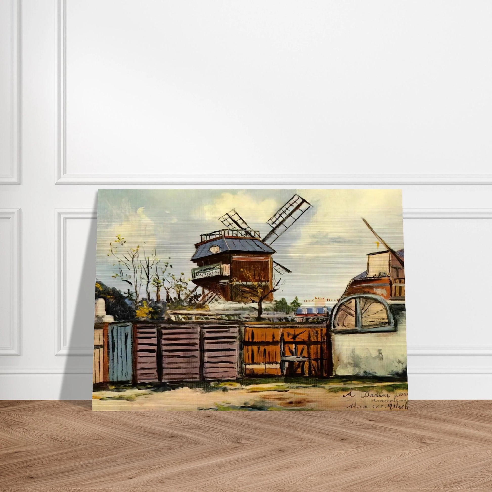 MOULIN DE LA GALETTE 6 - Maurice Utrillo Brushed Aluminum Print - 70x100 cm / 28x40 inches | Maurice Utrillo Aluminum Print | Maurice Utrillo Prints