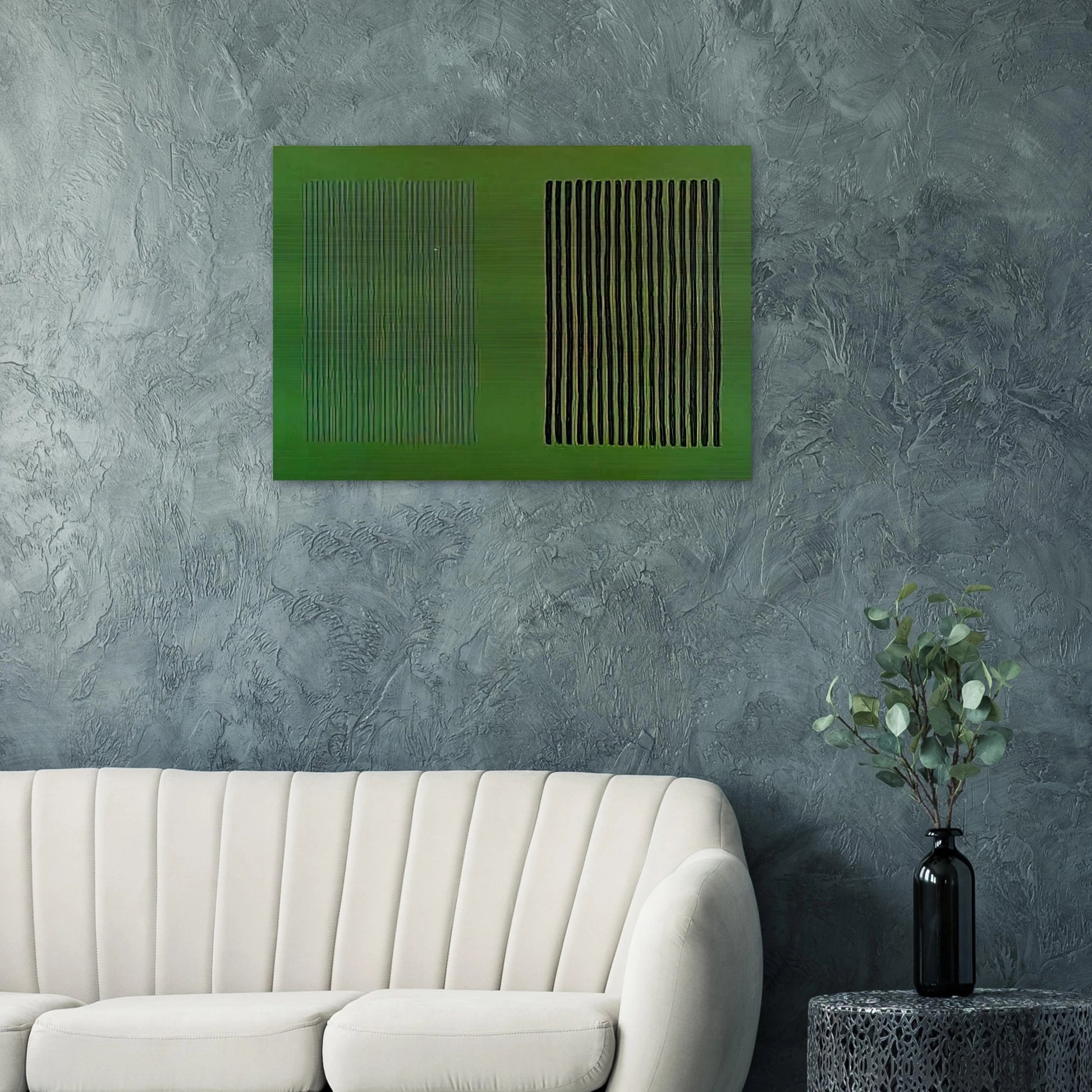 Green Giant - 1980 - Gene Davis Brushed Aluminum Print - 70x100 cm / 28x40 inches | Gene Davis Aluminum Print | Gene Davis Prints