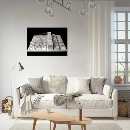 Serial Project #1 ABCD - Sol LeWitt Brushed Aluminum Print - 70x100 cm / 28x40 inches | Sol LeWitt Aluminum Print | Sol LeWitt Prints