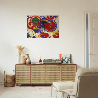 All Red - Sam Francis Brushed Aluminum Print - 70x100 cm / 28x40 inches | Sam Francis Aluminum Print | Sam Francis Prints