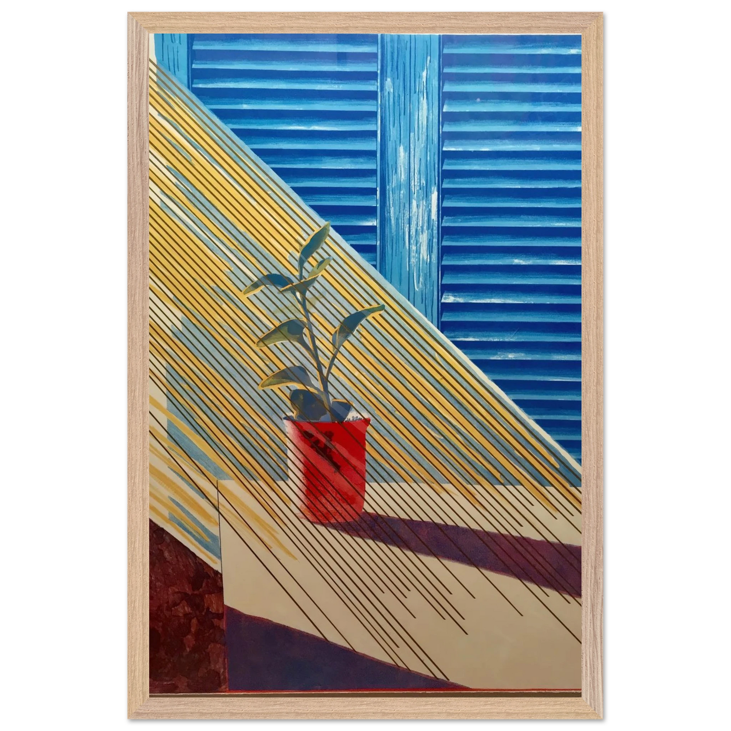 David Hockney - David Hockney Wall art - 40x50 cm / 16x20 inches - Premium Wooden Framed Poster With Fine Art Paper - Black frame