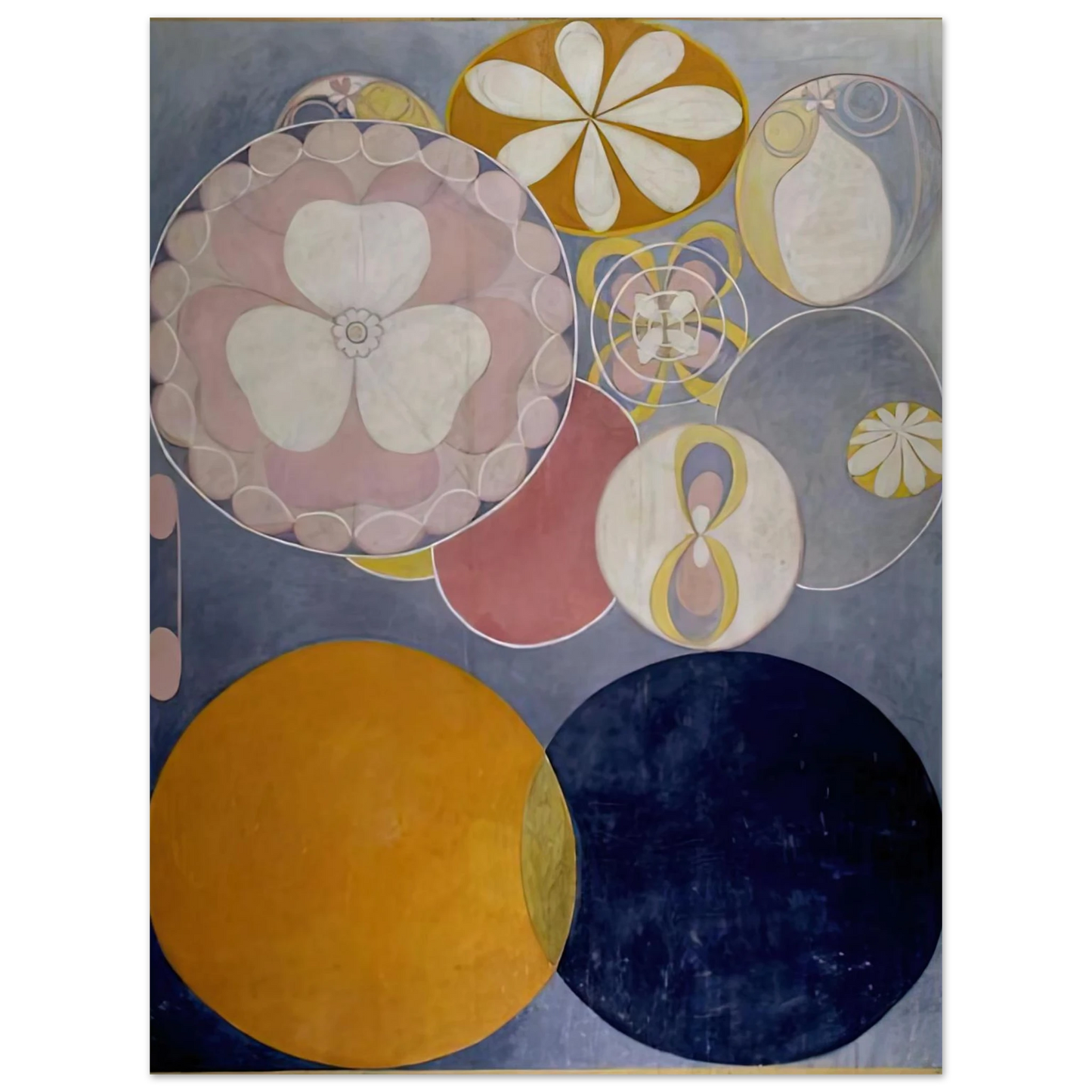 Hilma af Klint - DE TIO ST RSTA N 2 BARNAALDERN 1907 Wall art - 13x18 cm / 5x7 inches - Fine Art Poster-canvas - -