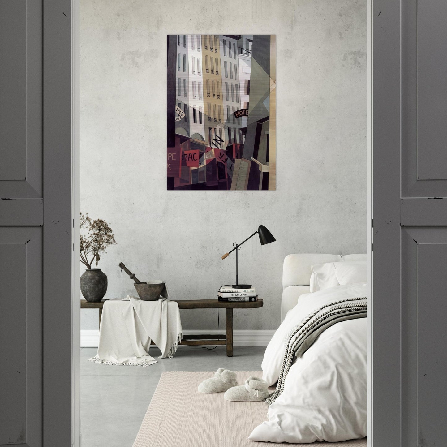 Rue du Singe Qui Pêche - 1921 - Charles Demuth Brushed Aluminum Print - 70x100 cm / 28x40 inches | Charles Demuth Aluminum Print | Charles Demuth Prints