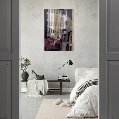 Rue du Singe Qui Pêche - 1921 - Charles Demuth Brushed Aluminum Print - 70x100 cm / 28x40 inches | Charles Demuth Aluminum Print | Charles Demuth Prints