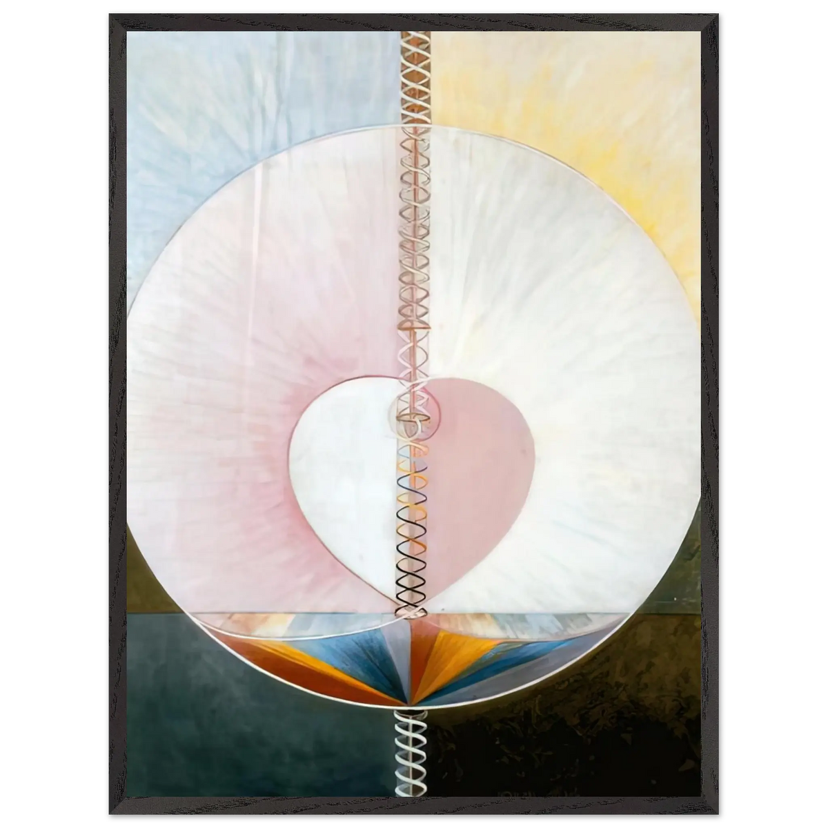 Hilma af Klint - WHAT A HUMAN BEING IS 1910 Wall art - 45x60 cm / 18x24 Inches - Premium Wooden Framed Poster With Fine Art Paper - Black frame