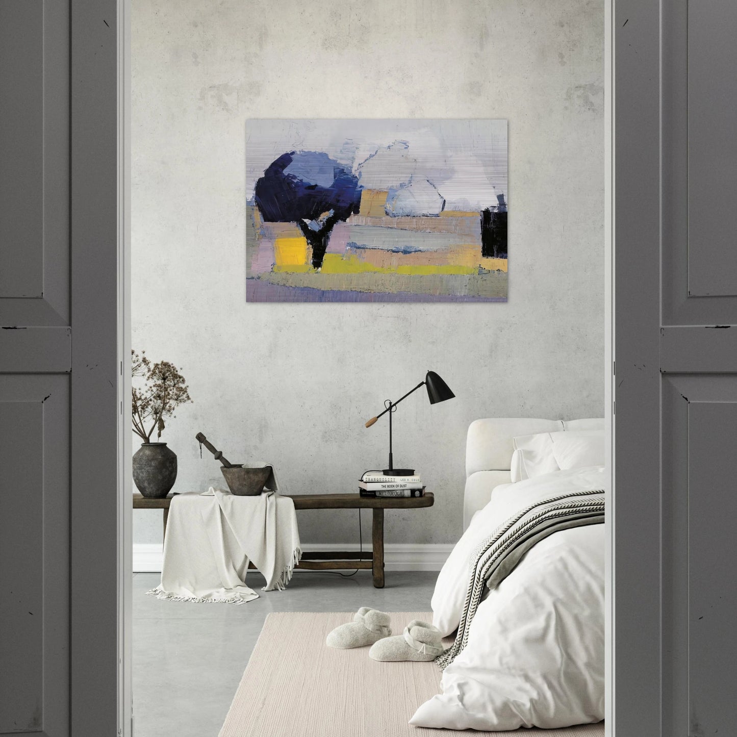 Paysage de Provence - Art Informel - Nicolas de Stael Brushed Aluminum Print - 70x100 cm / 28x40 inches | Nicolas de Stael Aluminum Print | Nicolas de Stael Prints