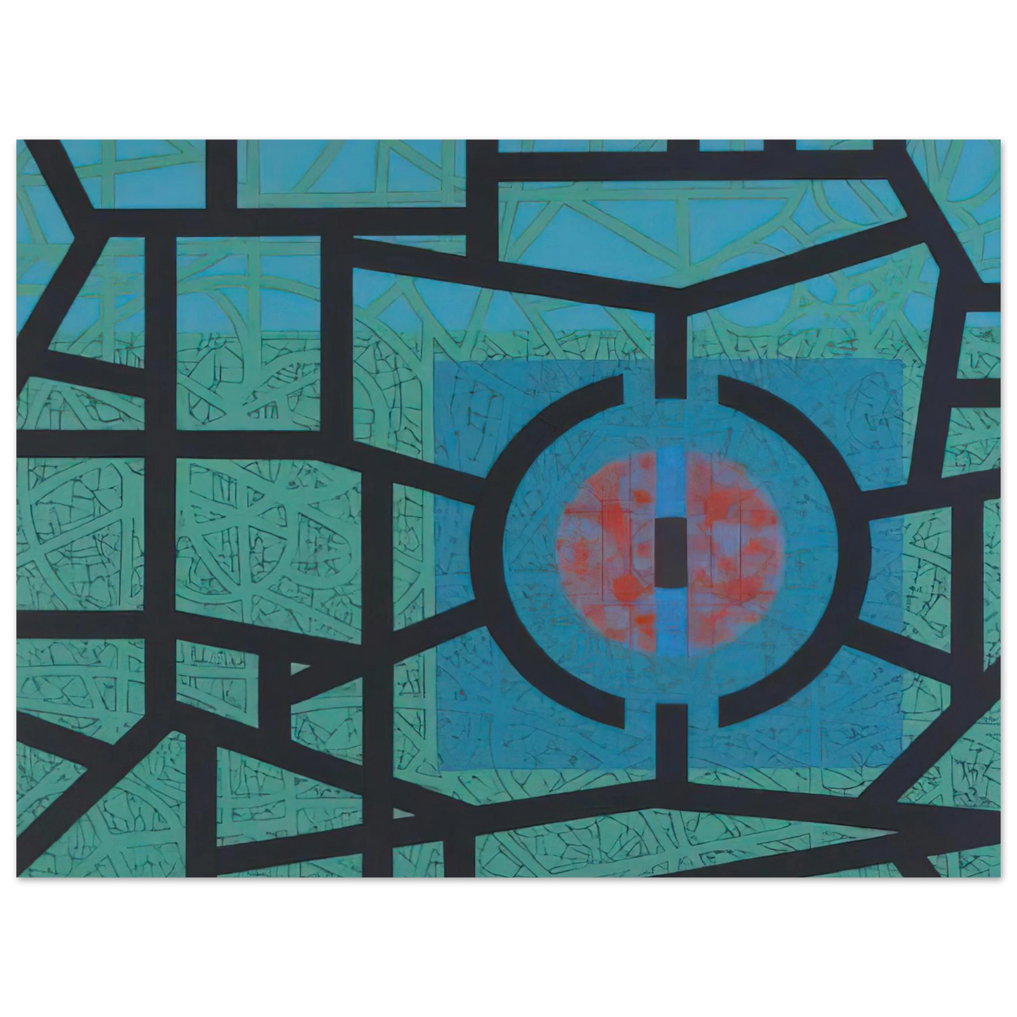 Jimmy Ernst - Interior and Silence - 1967  75x100 cm / 30x40inches Fine Art Poster