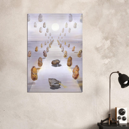 THE PATH OF ENIGMAS SECOND VERSION - Salvador Dali Brushed Aluminum Print - 70x100 cm / 28x40 inches | Salvador Dali Aluminum Print | Salvador Dali Prints