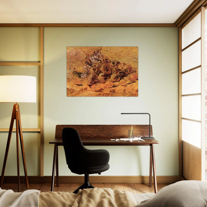 Still Life with Grapes, Pears and Lemons - Vincent van Gogh Brushed Aluminum Print - 70x100 cm / 28x40 inches | Vincent van Gogh Aluminum Print | Vincent van Gogh Prints