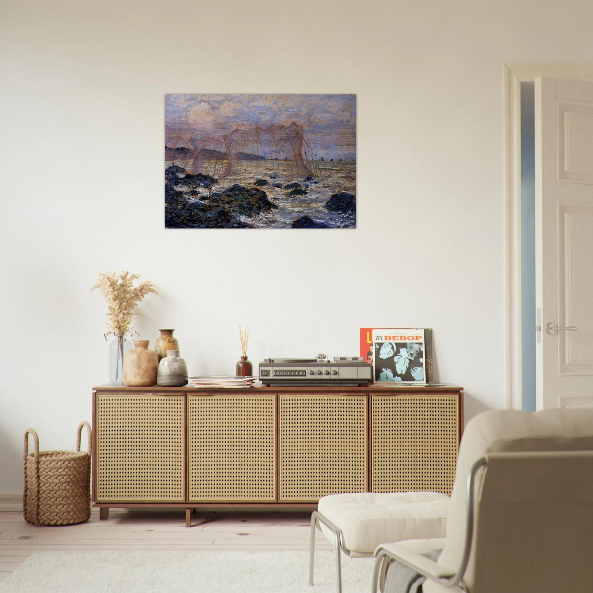 The Nets - claude monet Brushed Aluminum Print - 70x100 cm / 28x40 inches | claude monet Aluminum Print | claude monet Prints