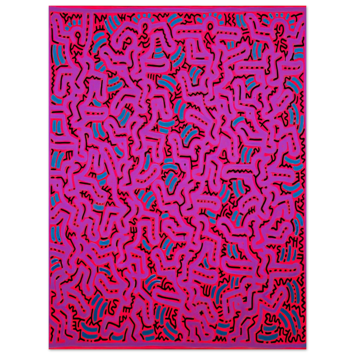 Keith Haring - UNTITLED 1984  75x100 cm / 30x40inches Fine Art Poster | Keith Haring Art For Sale