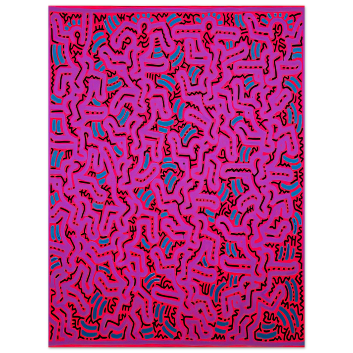 Keith Haring - UNTITLED 1984  75x100 cm / 30x40inches Fine Art Poster | Keith Haring Art For Sale