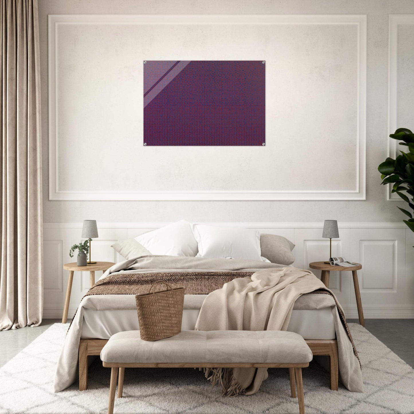 4 trames 22°5, 45°, 67°5, 90° - 1969 - Francois Morellet Acrylic Print - 70x100 cm / 28x40″ inches | Francois Morellet Wall Art | Francois Morellet Prints