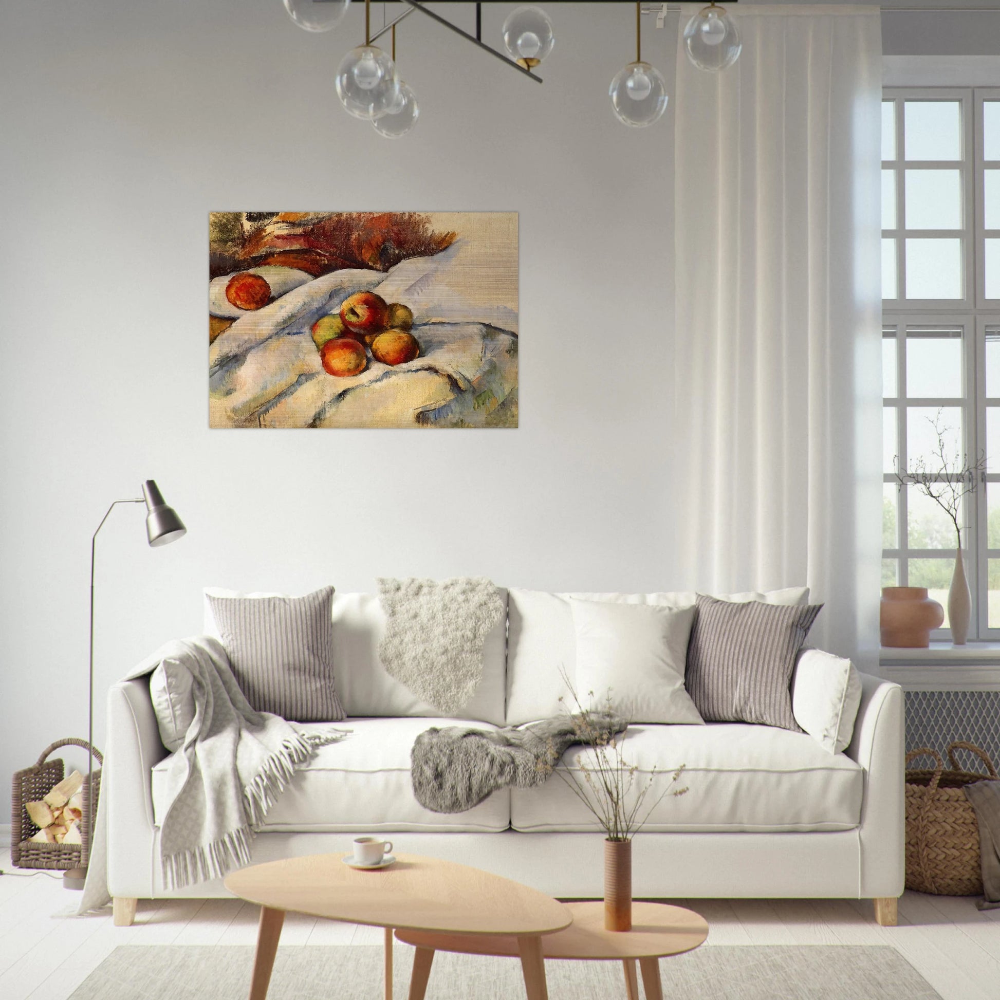 Apples on a Sheet - Paul Cézanne Brushed Aluminum Print - 70x100 cm / 28x40 inches | Paul Cézanne Aluminum Print | Paul Cézanne Prints