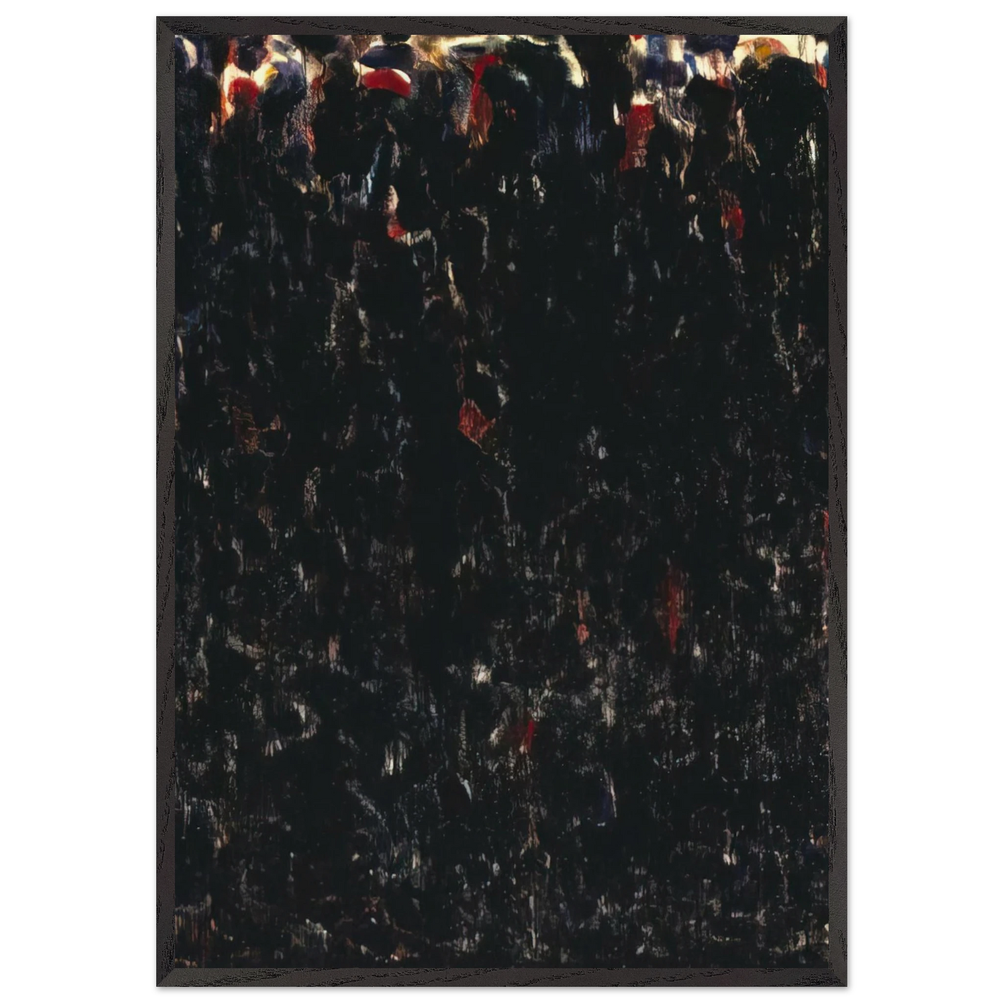 Untitled  Black Clouds  - Sam Francis 70x100 cm / 28x40 inches Framed Art Print – Black Wooden Frame