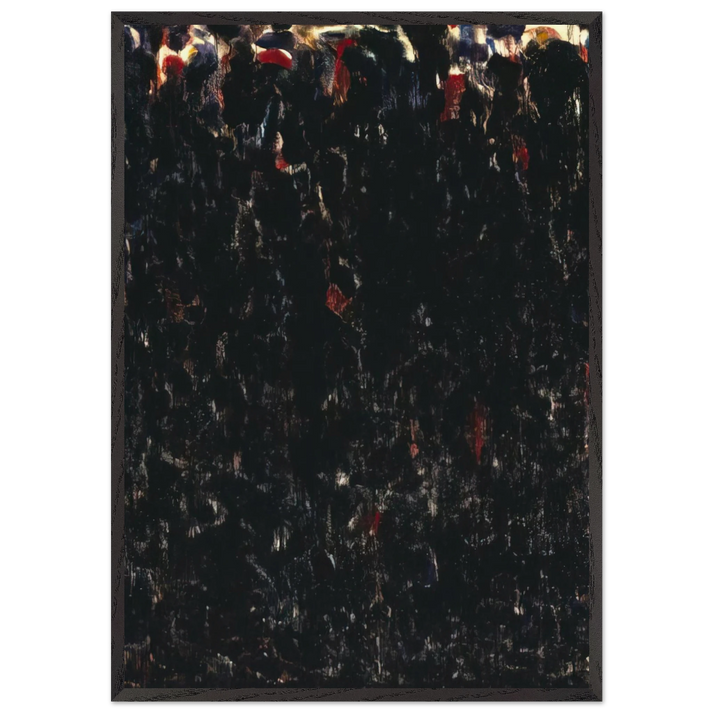 Untitled  Black Clouds  - Sam Francis 70x100 cm / 28x40 inches Framed Art Print – Black Wooden Frame