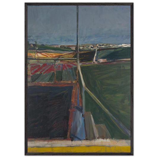 View from the Porch - Richard Diebenkorn 70x100 cm / 28x40 inches Framed Art Print – Black Wooden Frame