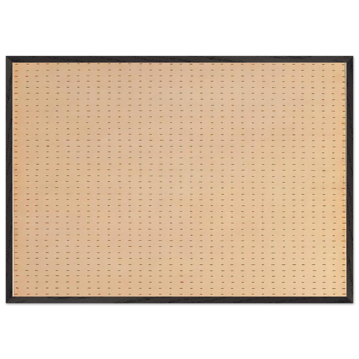 Untitled  White Flower  - Agnes Martin 70x100 cm / 28x40 inches Framed Art Print – Black Wooden Frame