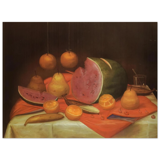 Fernando Botero - STILL LIFE WITH WATERMELON  75x100 cm / 30x40inches Fine Art Poster