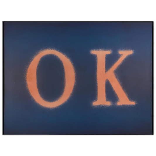 Edward Ruscha - OK STATE I 1990  75x100 cm / 30x40inches Fine Art Poster