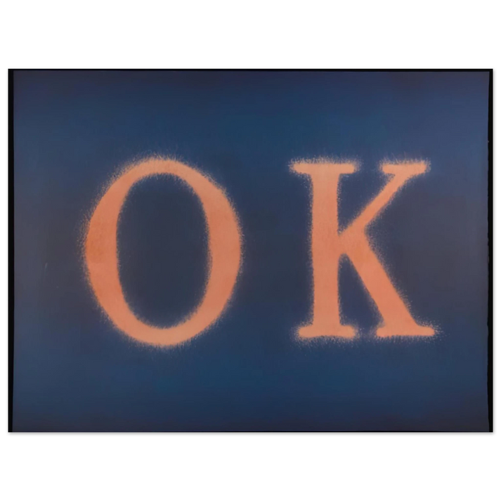 Edward Ruscha - OK STATE I 1990  75x100 cm / 30x40inches Fine Art Poster