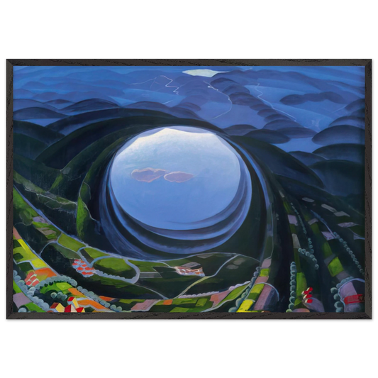 Primavera Umbria - 1923 - Gerardo Dottori 70x100 cm / 28x40 inches Framed Art Print – Black Wooden Frame