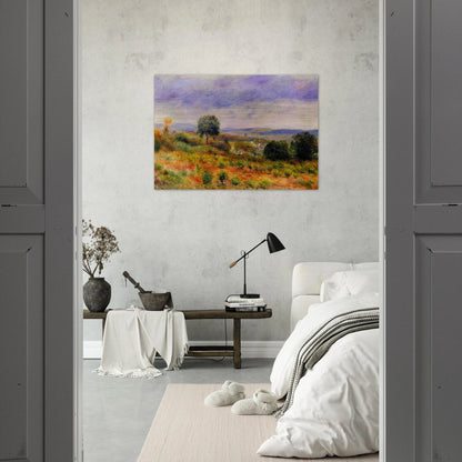 Landscape Auvers sur Oise - Pierre-Auguste Renoir Brushed Aluminum Print - 70x100 cm / 28x40 inches | Pierre-Auguste Renoir Aluminum Print | Pierre-Auguste Renoir Prints
