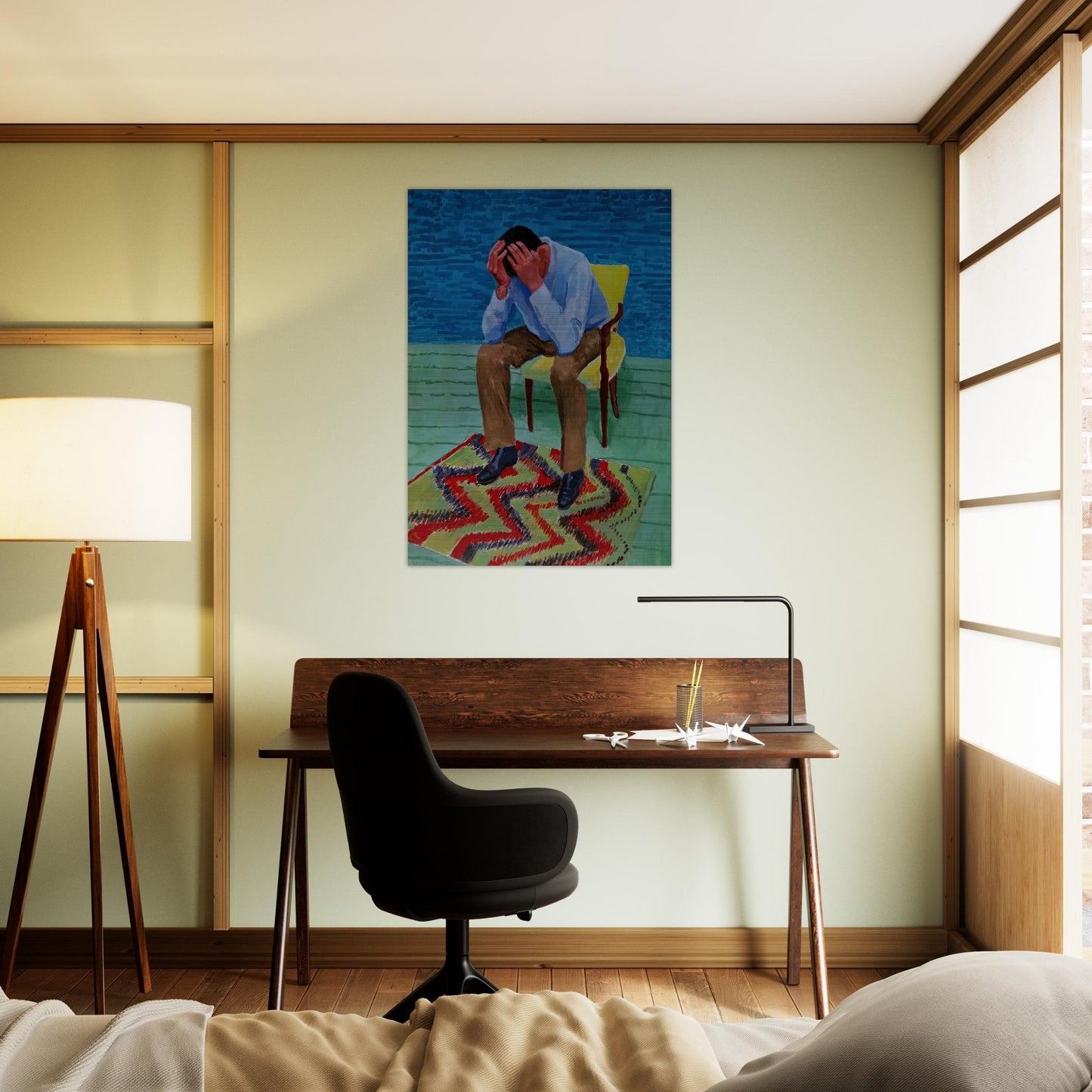 David Hockney - David Hockney Brushed Aluminum Print - 70x100 cm / 28x40 inches | David Hockney Aluminum Print | David Hockney Prints