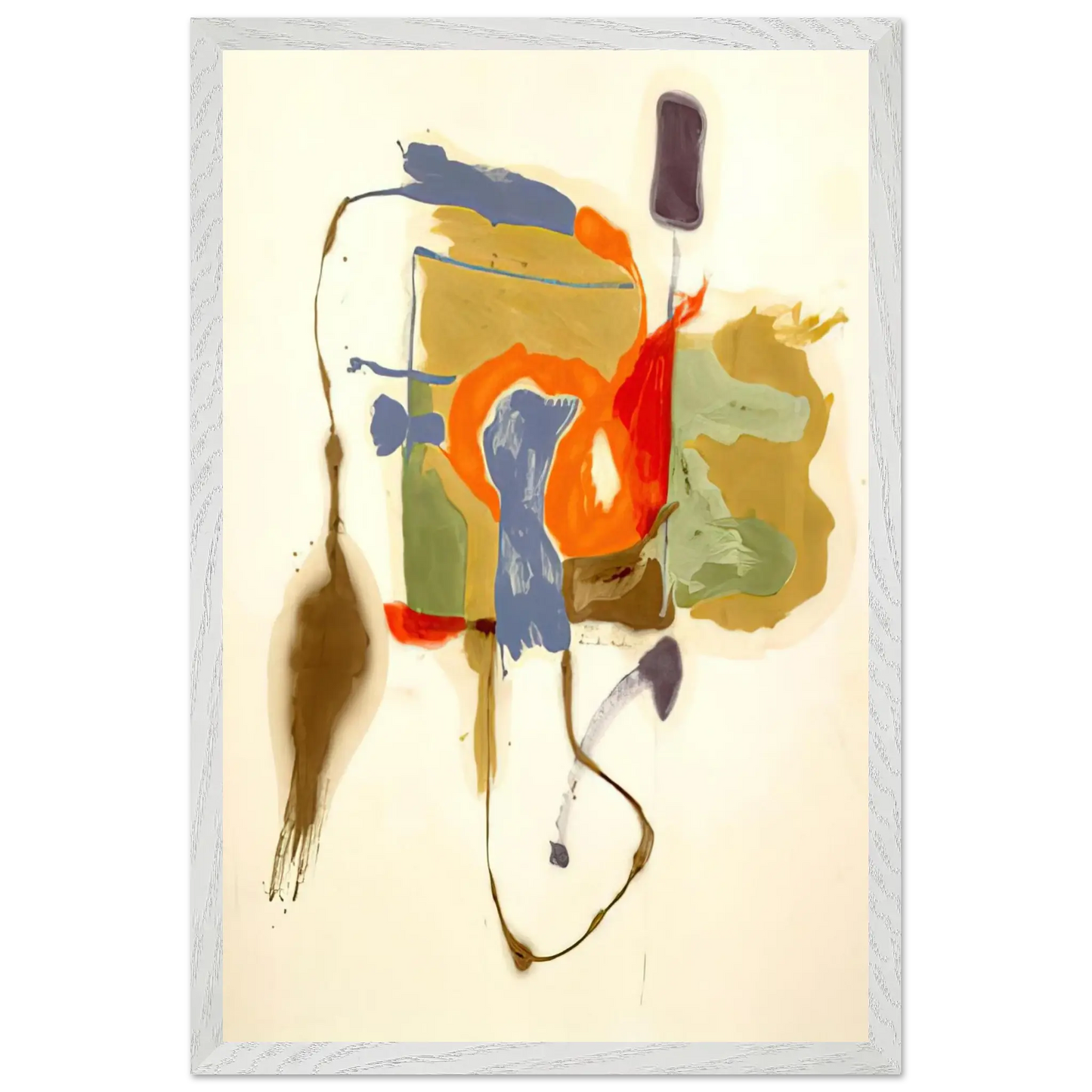 Helen Frankenthaler - Blue Form in a Scene - 1961 Wall art - A1 (59.4 x 84.1  cm) - Fine Art Poster - -