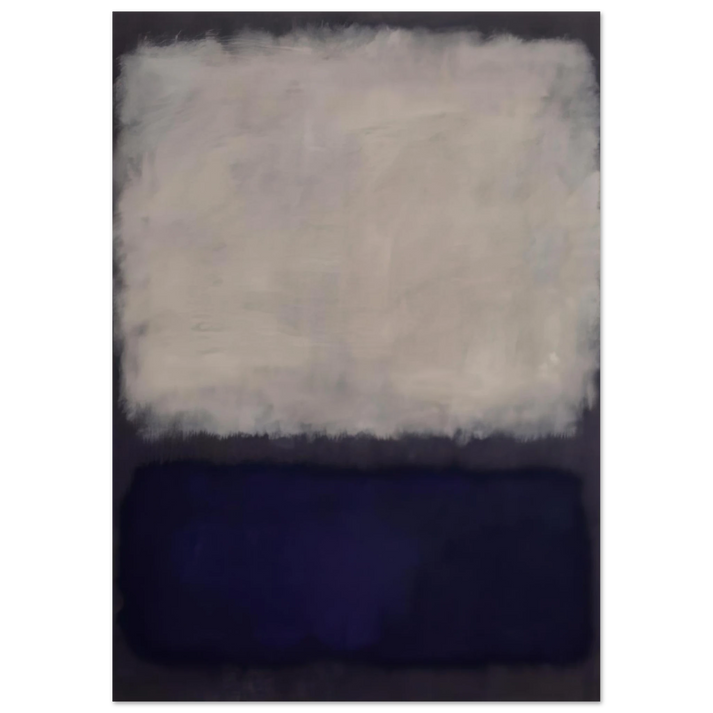 Mark Rothko - Blue and gray - 1962 Wall Art - 21x29.7 cm / 8x12" - Premium Wooden Framed Poster With Fine Art Paper-canvas - Black frame