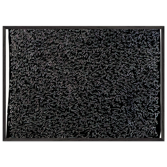 UNTITLED 1979 0 N1 - Keith Haring 70x100 cm / 28x40 inches Framed Art Print – Black Wooden Frame