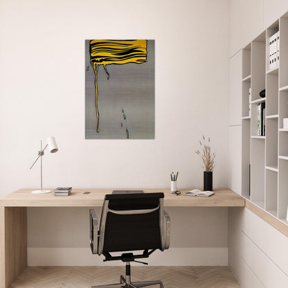 YELLOW BRUSHSTROKE I 1965 - Roy Lichtenstein Brushed Aluminum Print - 70x100 cm / 28x40 inches | Roy Lichtenstein Aluminum Print | Roy Lichtenstein Prints