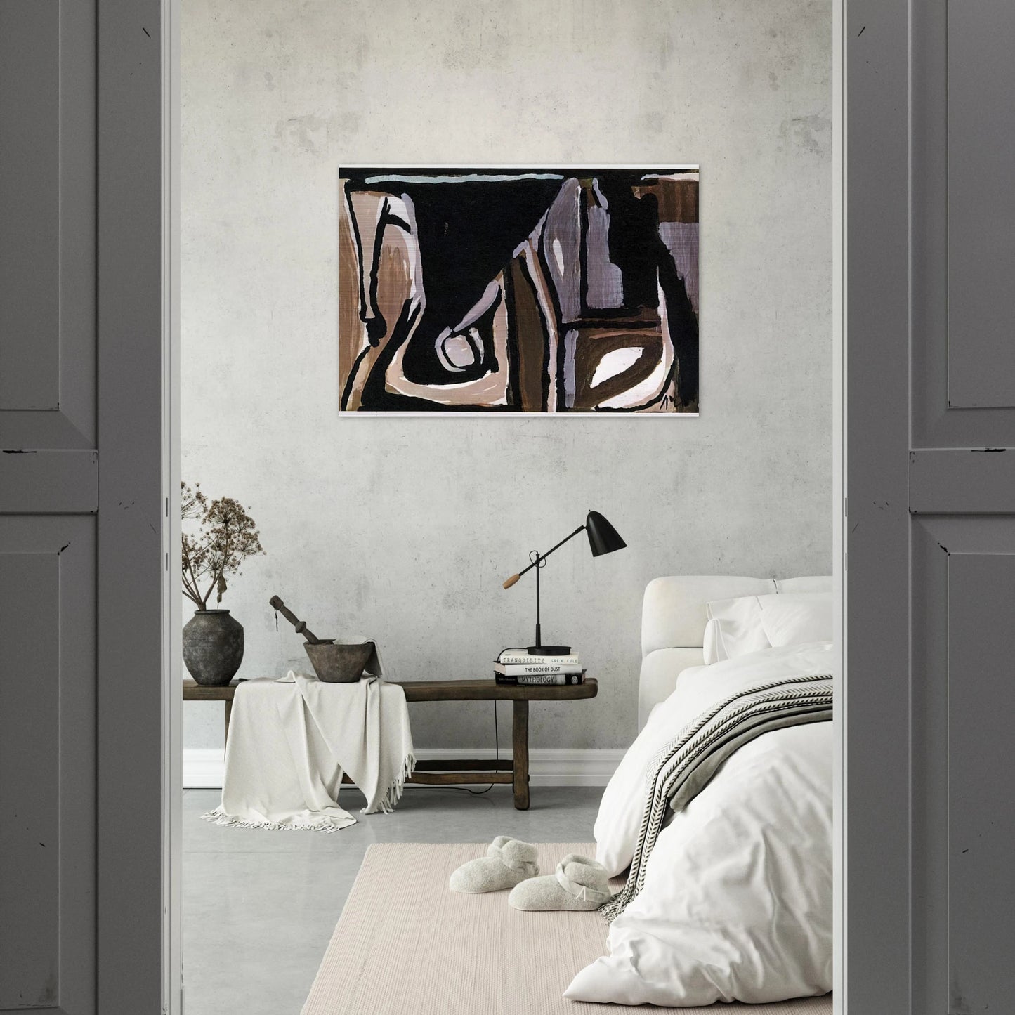 Nocturne - 1981 - Bram van Velde Brushed Aluminum Print - 70x100 cm / 28x40 inches | Bram van Velde Aluminum Print | Bram van Velde Prints