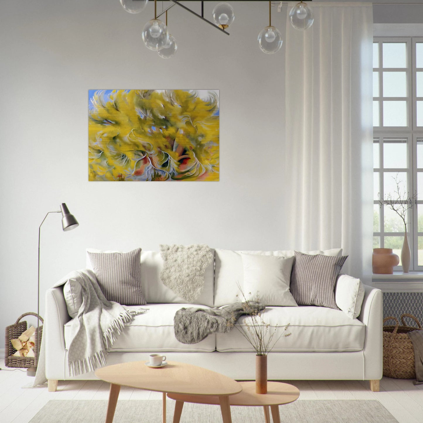 Cottonwood Tree in Spring - Georgia O'Keeffe Brushed Aluminum Print - 70x100 cm / 28x40 inches | Georgia O'Keeffe Aluminum Print | Georgia O'Keeffe Prints