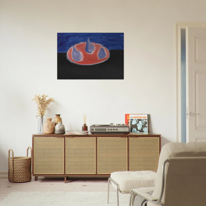 Poires sur une assiette rose - 1954 - Nicolas de Stael Brushed Aluminum Print - 70x100 cm / 28x40 inches | Nicolas de Stael Aluminum Print | Nicolas de Stael Prints