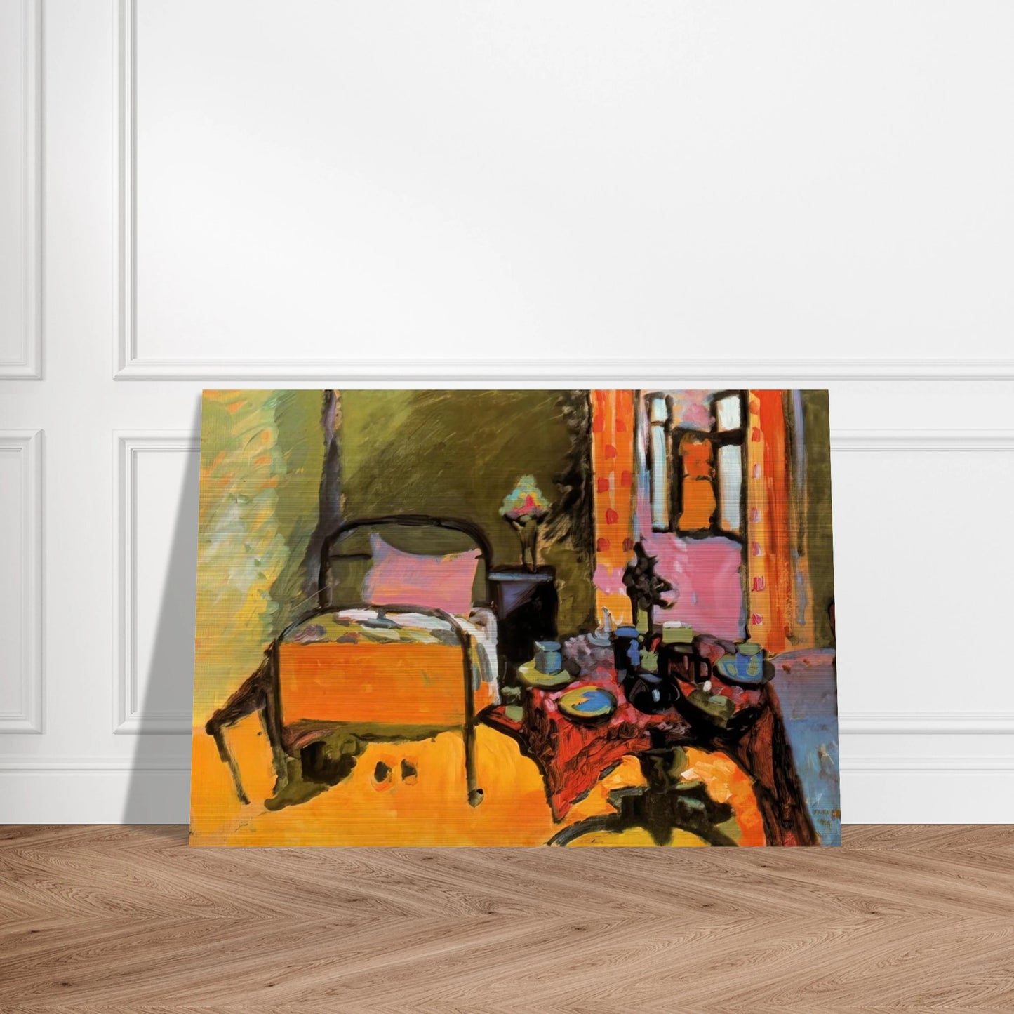 BEDROOM IN AINTMILLERSTRASSE 1909 - Wassily Kandinsky Brushed Aluminum Print - 70x100 cm / 28x40 inches | Wassily Kandinsky Aluminum Print | Wassily Kandinsky Prints