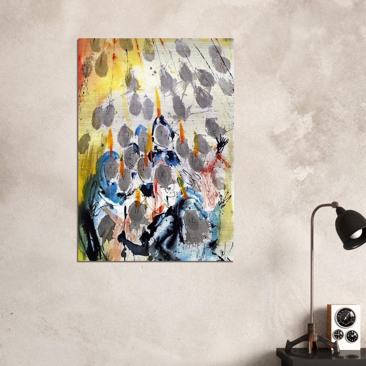 APPARUERUNT ILLIS DISPERTITAE LINGUAE ACTS 1 14 1967 - Salvador Dali Brushed Aluminum Print - 70x100 cm / 28x40 inches | Salvador Dali Aluminum Print | Salvador Dali Prints