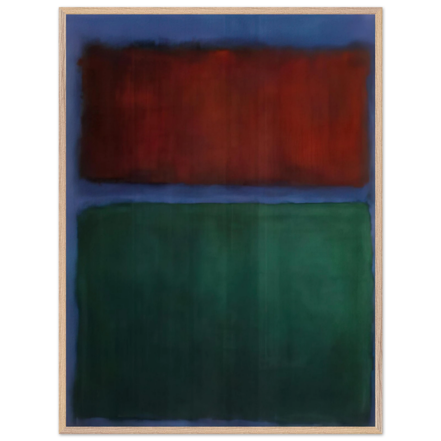 Mark Rothko - Earth and Green - 1955 Wall Art - 30x40 cm / 12x16 inches - Premium Wooden Framed Poster With Fine Art Paper-canvas - White frame